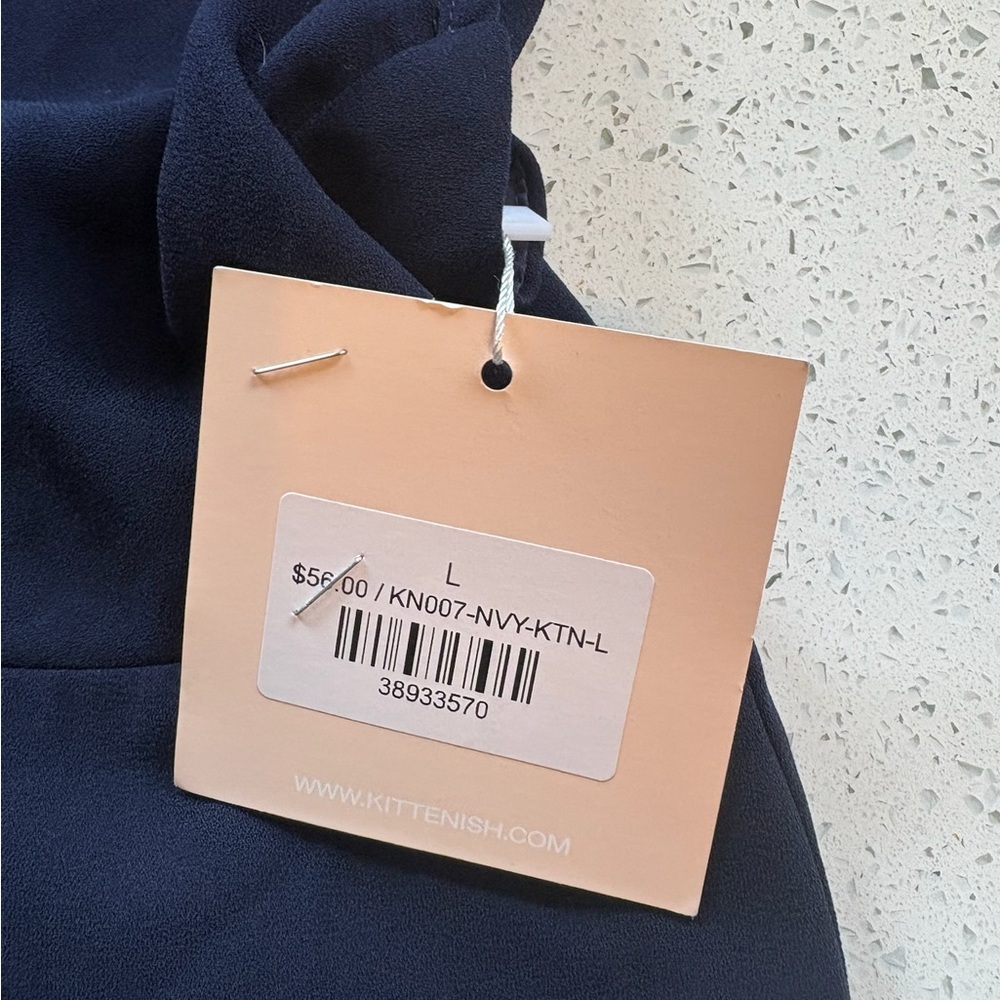 Kittenish NWT Navy Blue Wide-Leg Jumpsuit - Picture 4 of 4